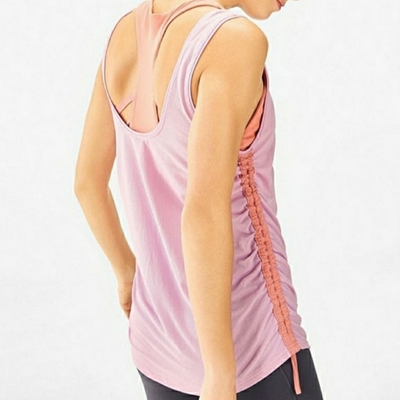 New w /Tags Fabletics Cashel Side Cinch Tank Top Blush Pink Med(6-8) - Picture 9 of 9